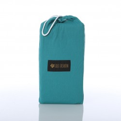 Βαμβακερό σεντόνι Essentials (165cm X 267cm) Teal Blue
