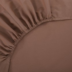 Βαμβακερό σεντόνι Essentials (165cm X 200cm + 35cm) Praline