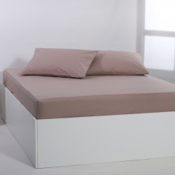 Βαμβακερό σεντόνι Essentials (165cm X 200cm + 35cm) Mashroom
