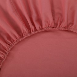Βαμβακερό σεντόνι Essentials (165cm X 200cm + 35cm) Coral Almond