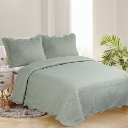 ΜΟΝΟ ΚΟΥΒΕΡΛΙ SOLID (160cm x 220cm + 1 x 50cm x 70cm ) MINT/CREAM
