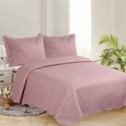 Silk Fashion Μονό Κουβερλί Solid (160Cm X 220Cm + 1 X 50Cm X 70Cm ) Amethyst/Cream