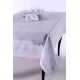 Silk Fashion Χειροποίητο Τραπεζομάντηλο Jx57B (170Cm X 220Cm) Λευκό