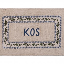 Πατάκι ελιά Κώς (50cm X 80cm) μπλέ