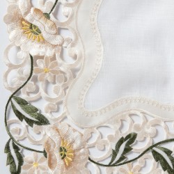 Σατέν κοφτό τραπεζοκαρέ (135cm X 135cm) L090035A