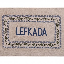 Πατάκι ελιά Λευκάδα (50cm X 80cm) μπλέ