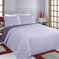 ΚΟΥΒΕΡΛΙ σετ (220cm X 240cm + 2 X 50cm X 70cm) RUBY Lila/purple