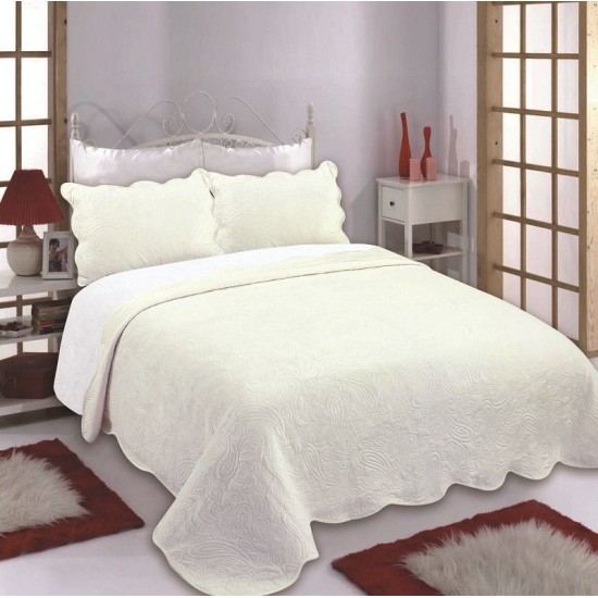 Silk Fashion Κουβερλι Supersoft Nx2212 (160Cm X 220Cm + 1 X 50Cm X 70Cm ) Ivory