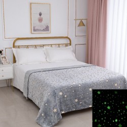 Silk Fashion Παιδική Φωσφοριζέ Κουβέρτα Star (170Cm X 220Cm) Γκρί