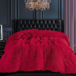 Κουβερτοπάπλωμα μαλλιαρό (170cm X 220cm) Red