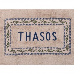 Πατάκι ελιά Θάσος (50cm X 80cm) μπλέ