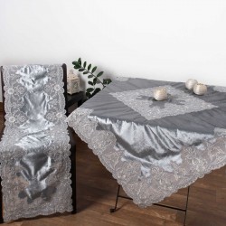 Διακοσμητικά πετσετάκια (50cm X 50cm) YL169-14B VELVET ΓΚΡΙ