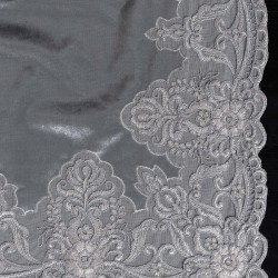 Τραπεζοκαρέ (135cm X 135cm) YL169-14B VELVET ΓΚΡΙ