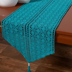 Πλεκτή τραβέρσα C210 (32cm X 160cm) Seagreen
