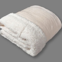 Silk Fashion Κουβέρτα Fleece Με Sherpa (220Cm X 240Cm) Flannel Ivory