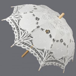 Χειροποίητη ομπρέλα (48cm) λευκή