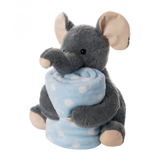 ΒΕΒΕ FLANNEL ΚΟΥΒΕΡΤΑΚΙ (80cm X 120cm) γκρί ελεφαντάκι σιέλ