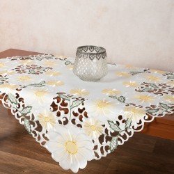 Σατέν κοφτό τραπεζοκαρέ (135cm X 135cm) 291 κίτρινο