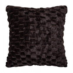 Γούνινη διακοσμητική μαξιλαροθήκη Mink (65cm X 65cm) καφέ