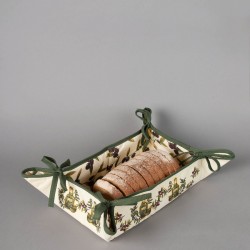 Βαμβακερή ψωμιέρα με στάμπα (33cm X 48cm) μπουκάλι εκρού