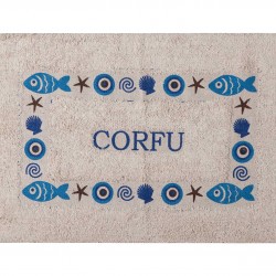 πατάκι μάτι Corfu (40cm X 60cm) μπλέ