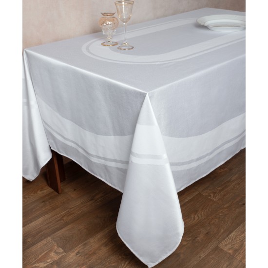 Ζακάρ τραπεζομάντηλο 423 (180cm X 220cm) λευκό Ζακάρ τραπεζομάντηλο 423 (180cm X 220cm) λευκό