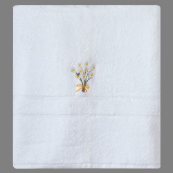 Πετσέτα Σώματος ( 100cm X 150cm ) Λευκό Χαμομήλι