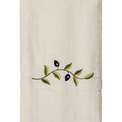 Πετσέτα Προσώπου ( 50cm X 100cm ) Εκρού με κλαδί