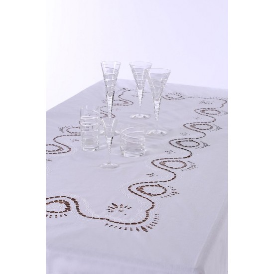 Silk Fashion Χειροποίητο Τραπεζομάντηλο Act8 (170Cm X 220Cm)