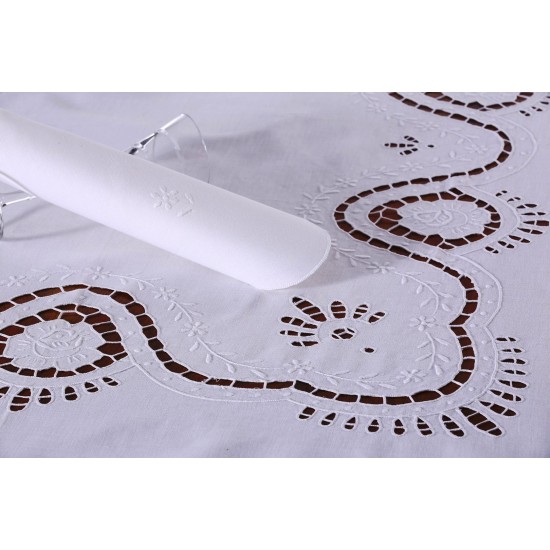 Silk Fashion Χειροποίητο Τραπεζομάντηλο Act8 (140Cm X 140Cm)