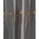 Κουρτίνα ανάγλυφο κίτρινο λουλούδι (280cm X 300cm) με τρέσα