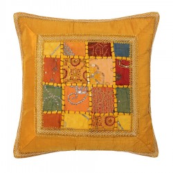 Μαξιλαροθήκη Antic με φάσα (65cm X 65cm) κίτρινο σκούρο