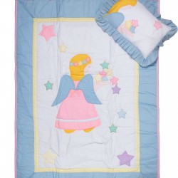 Bebe κουβερτάκι ( 90cm X 120cm + 25cm X 35cm) Bebe αγγελάκι