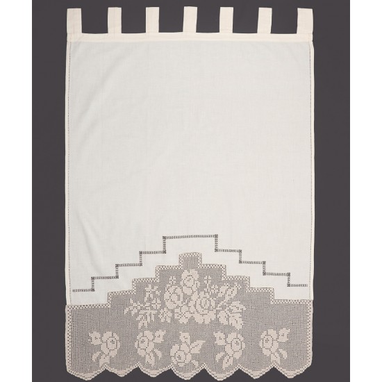 κουρτίνα BG11 ΠΛΕΚΤΟ (110cm X 150cm) Ecru με τιράντες