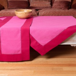 Silk Fashion Τραπεζοκαρέ (140Cm X 140Cm) Bg17 Φούξια/Ανοιχτό Μωβ