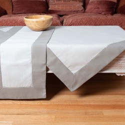 Silk Fashion Τραπεζοκαρέ (140Cm X 140Cm) Bg17 Γκρι Σκούρο/Γκρι Ανοιχτό