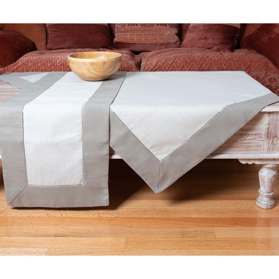 Silk Fashion Τραπεζομάντηλα (160Cm X 220Cm) Bg17 Γκρι Σκούρο/Γκρι Ανοιχτό