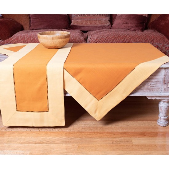 Silk Fashion Τραπεζομάντηλα (140Cm X 180Cm) Bg17 Κίτρινο/Πορτοκαλί