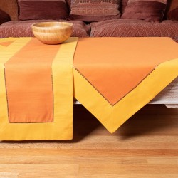 Silk Fashion Τραπεζοκαρέ (140Cm X 140Cm) Bg17 Ωχρα/Κροκί
