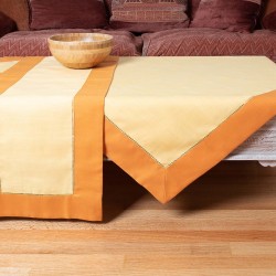 Silk Fashion Τραπεζοκαρέ (140Cm X 140Cm) Bg17 Πορτοκαλί/Κίτρινο