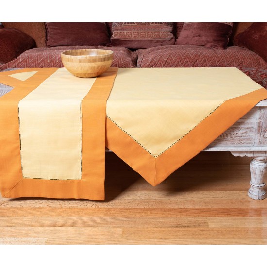 Silk Fashion Τραπεζομάντηλα (160Cm X 220Cm) Bg17 Πορτοκαλί/Κίτρινο