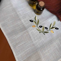 Ροτόντα Bg23a (220cm) Ivory με κίτρινη ελιά