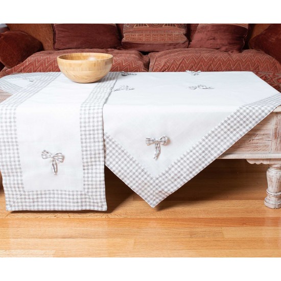 Silk Fashion Τραπεζοκαρέ ( 140Cm X 140Cm) Bow Ivory/Μπεζ