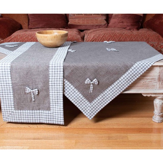 Silk Fashion Τραπεζομάντηλα (140Cm X 180Cm) Bow Καφέ