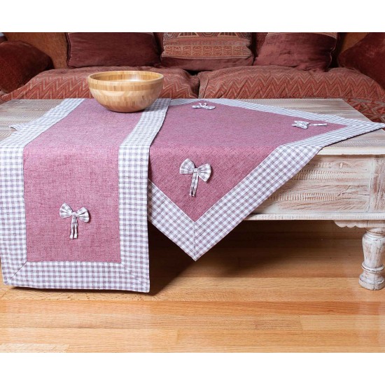 Silk Fashion Τραπεζομάντηλα (140Cm X 180Cm) Bow Μωβ