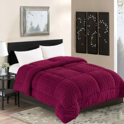Κουβερτοπάπλωμα Braid (220cm X 240cm) μπορντώ