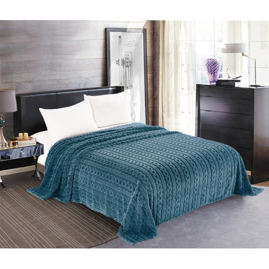 Κουβέρτα Fleece Braid (220cm X 240cm) ραφ