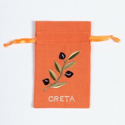 Σαπουνοθήκη (10τμχ) ΚΡΗΤΗ (9cm X 14cm) πορτοκαλί με χρώμα