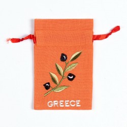 Σαπουνοθήκη (10τμχ) GREECE (9cm X 14cm) πορτοκαλί με χρώμα