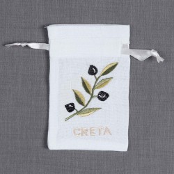 Σαπουνοθήκη (10τμχ) ΚΡΗΤΗ (9cm X 14cm) λευκό με χρώμα